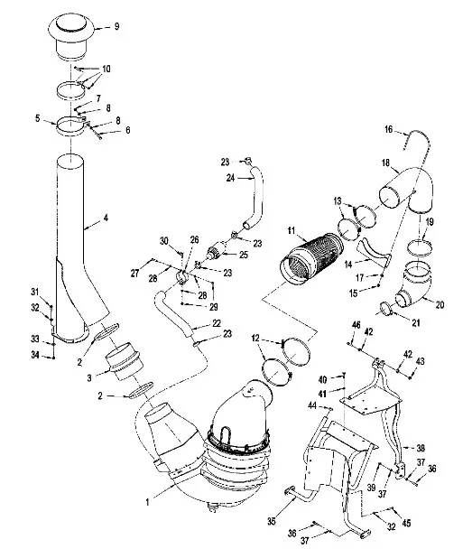 87444727 - Корпус в сб. фильтра возд. ДВС T9040/St.